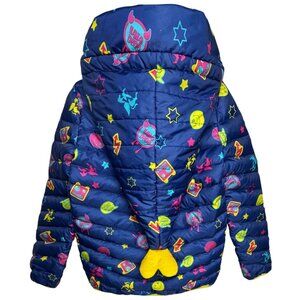 LALA BOBO RARE BRIGHT GRAPHIC PUFFER HOODIE JACKET COLLECTIBLE DOPE ARTSY STREET